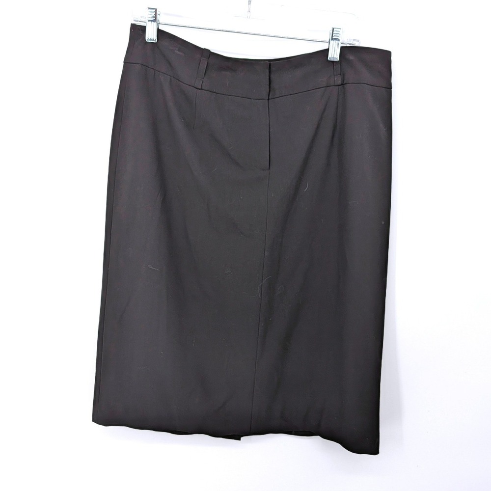 Vintage Talbots Pencil Skirt 14 Black Stretch Professional Career Knee Length